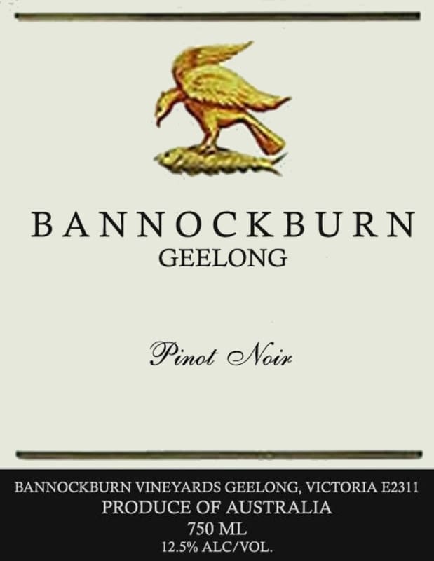 Bannockburn Geelong Pinot Noir 2008 Front Label