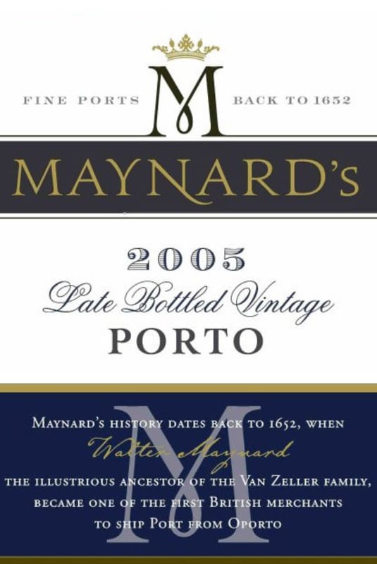 Barao de Villar Late Bottled Vintage Maynard's Porto 2005 Front Label