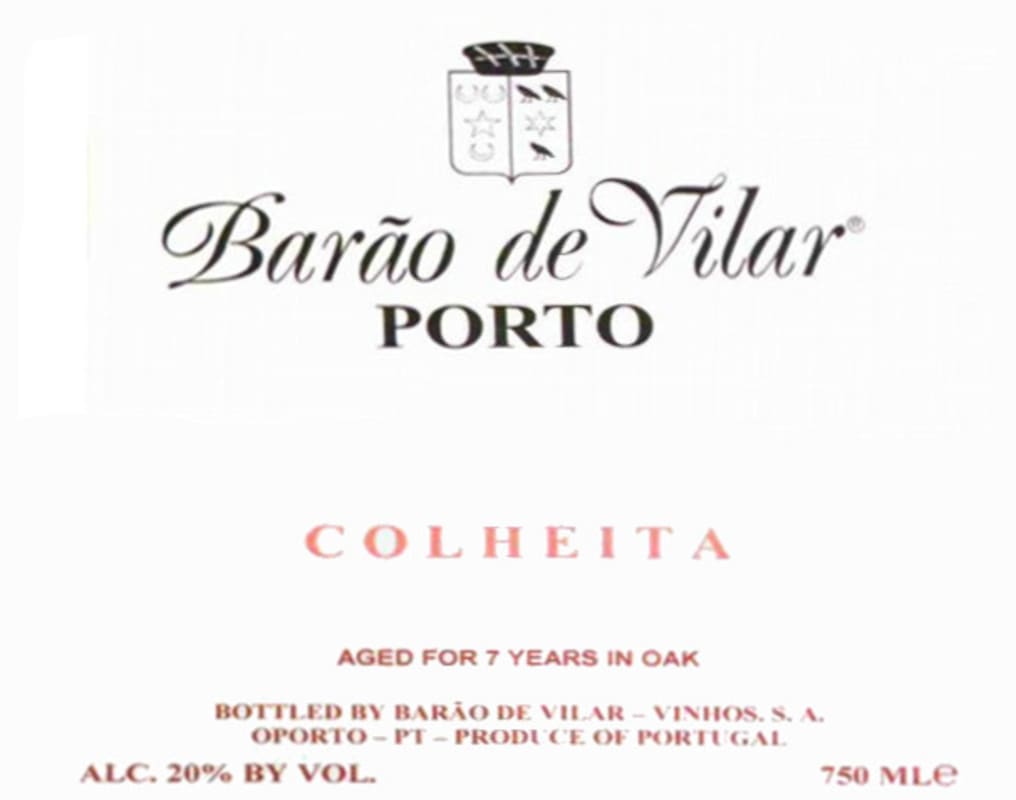 Barao de Villar Colheita Port 2005 Front Label
