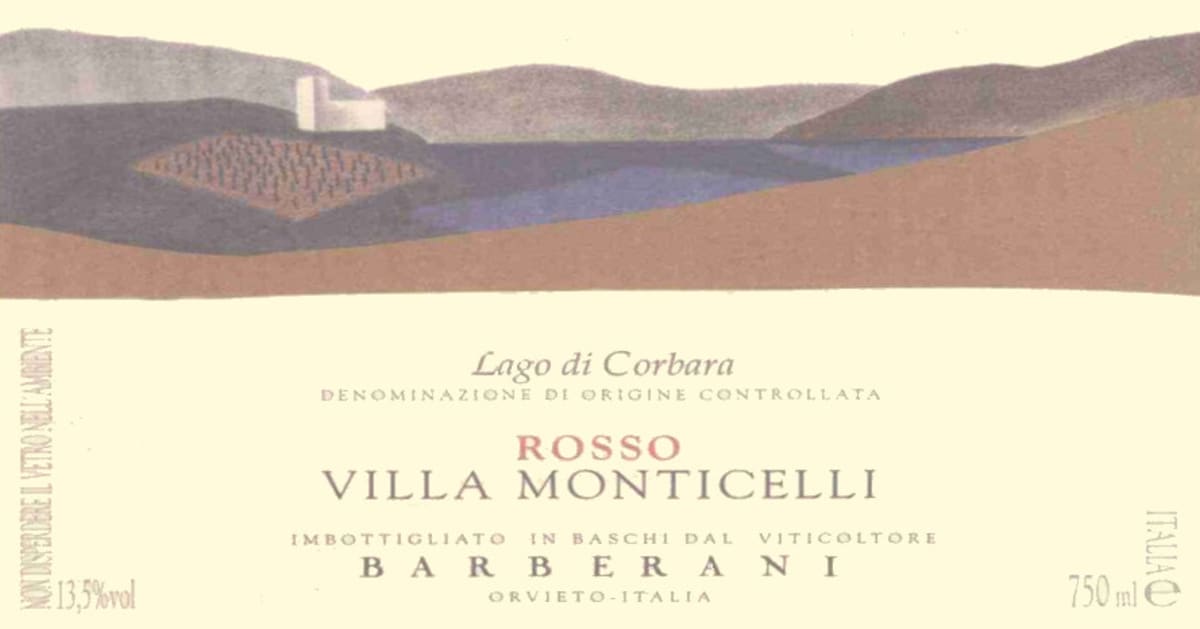 Barberani Lago di Corbara Villa Monticelli Rosso 2003 Front Label