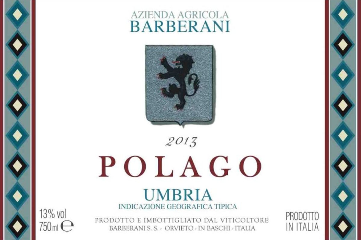 Barberani Umbria Polago Rosso 2013 Front Label