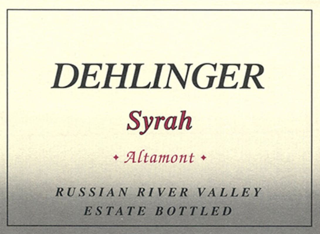 Dehlinger Altamont Syrah 2011 Front Label