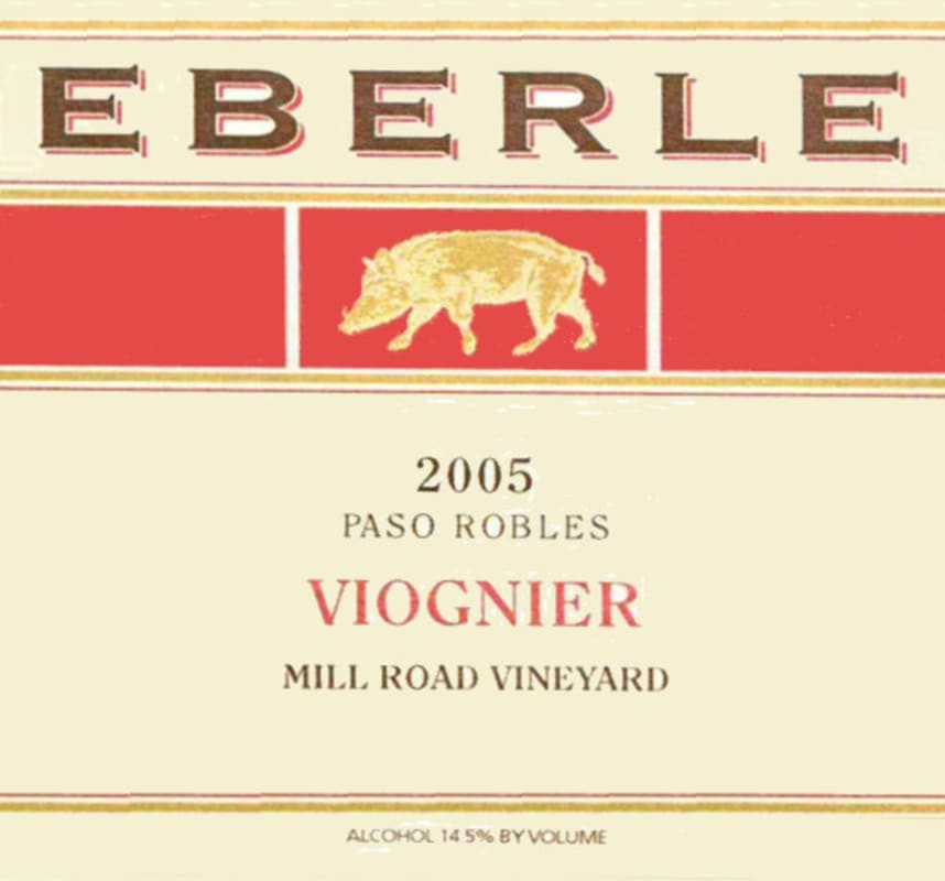 Eberle Mill Road Vineyard Viognier 2005 Front Label
