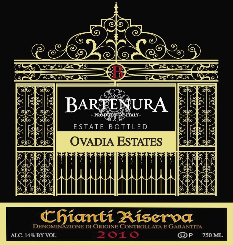 Bartenura Ovadia Estates Chianti Riserva 2010 Front Label