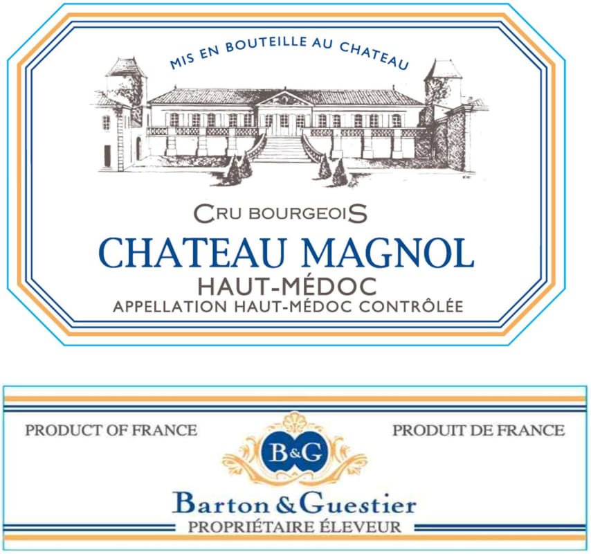 Barton & Guestier Chateau Magnol Cru Bourgeois 2013 Front Label
