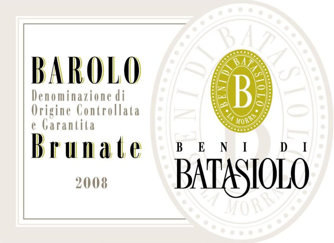 Beni di Batasiolo Barolo Brunate 2008 Front Label