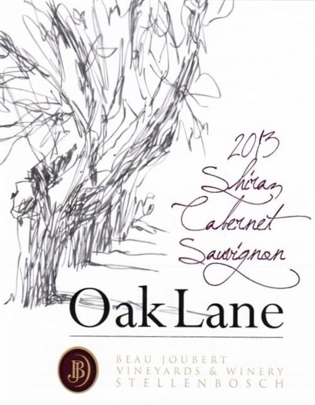 Beau Joubert Oak Lane Shiraz Cabernet Sauvignon 2013 Front Label