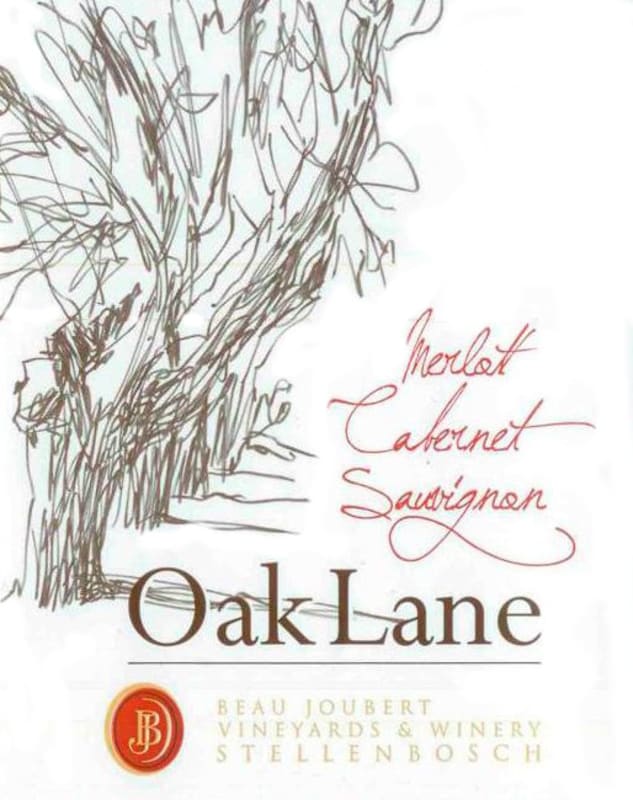 Beau Joubert Oak Lane Merlot Cabernet Sauvignon 2013 Front Label