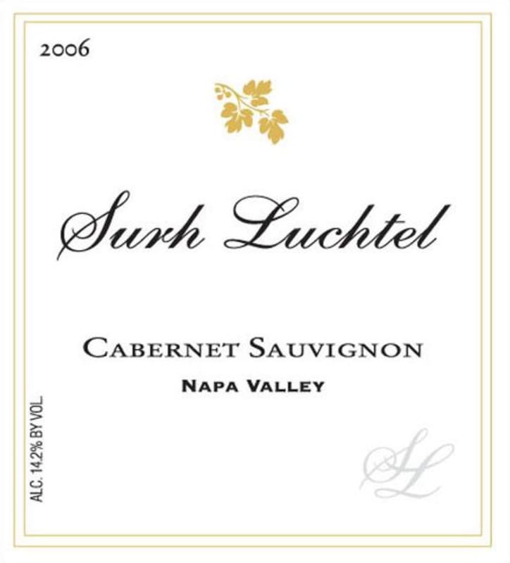 Surh-Luchtel Cellars Cabernet Sauvignon 2006 Front Label