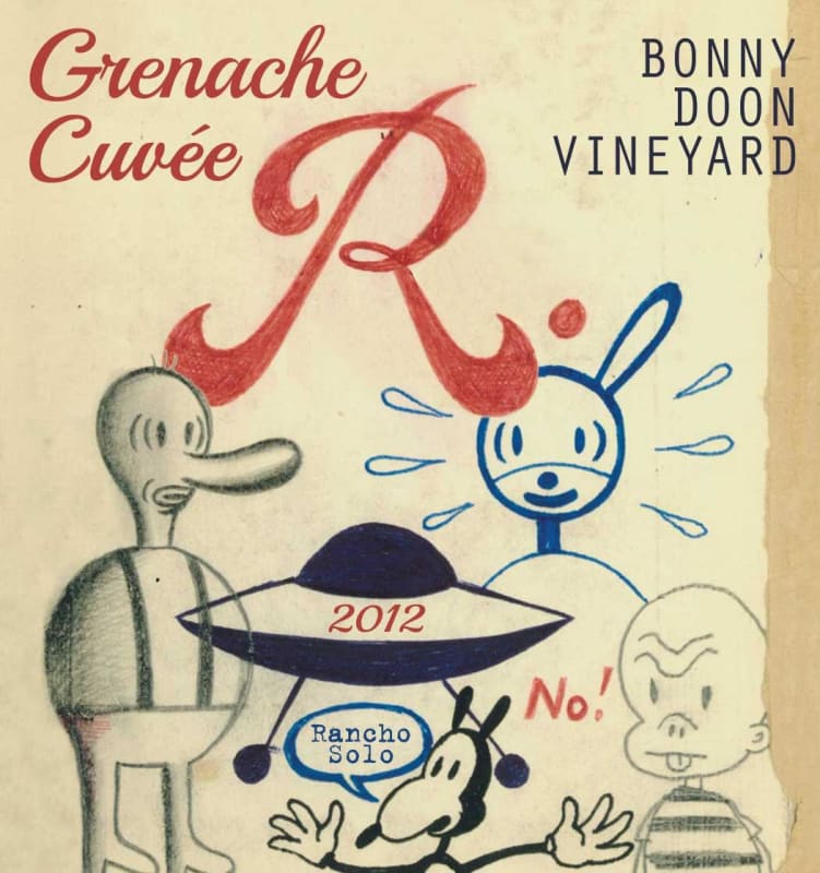 Bonny Doon Cuvee R Grenache 2012 Front Label