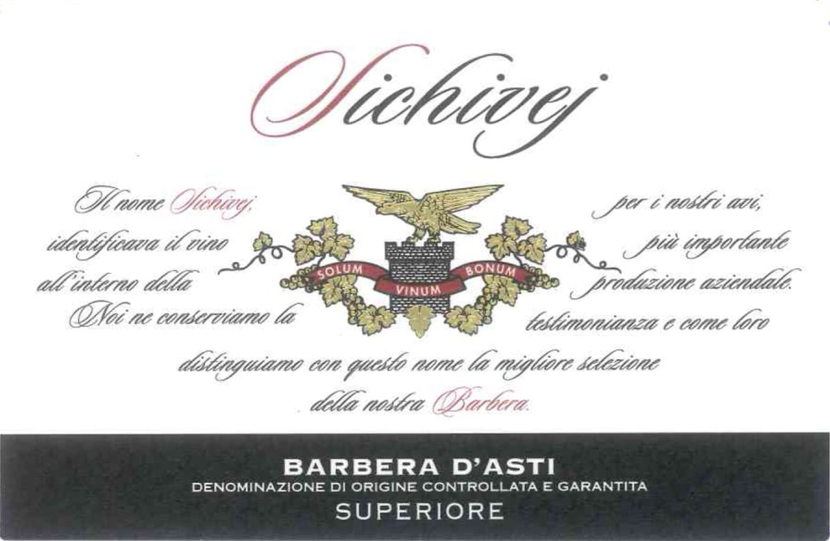 Bel Sit Sichivej Barbera D'Asti 2009 Front Label