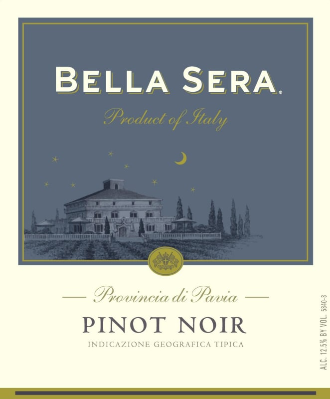 Bella Sera Provincia di Pavia Pinot Noir 2014 Front Label