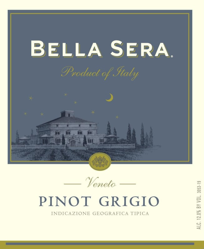 Bella Sera Veneto Pinot Grigio 2012 Front Label