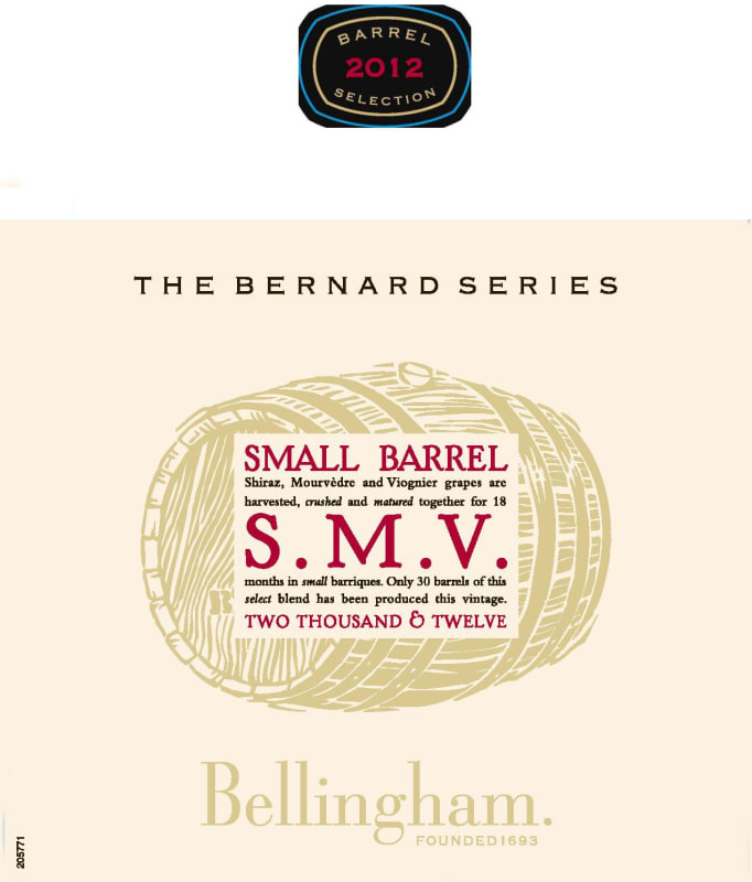 Bellingham The Bernard Series Small Barrel S.M.V 2012 Front Label