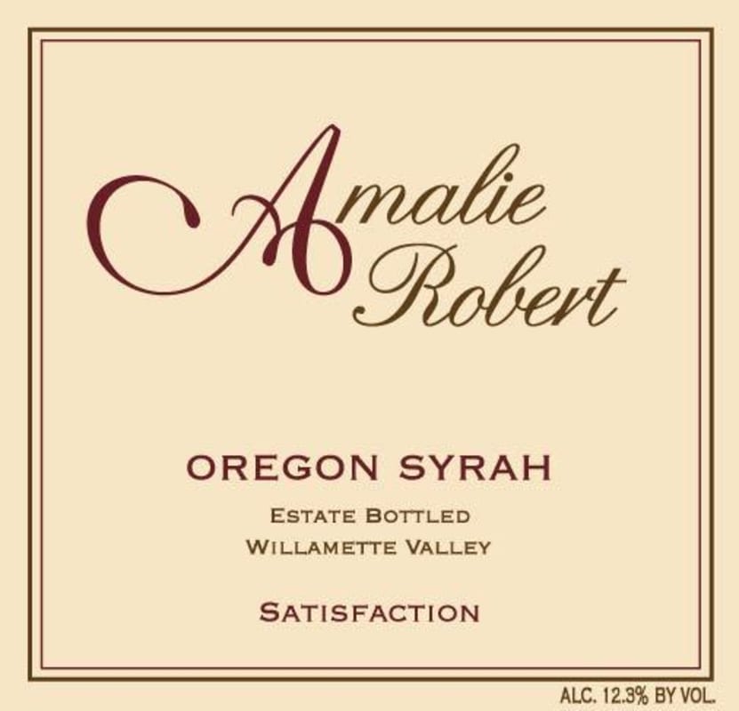Amalie Robert Satisfaction Syrah 2011 Front Label