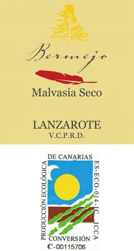 Los Bermejos Malvasia Seco 2015 Front Label