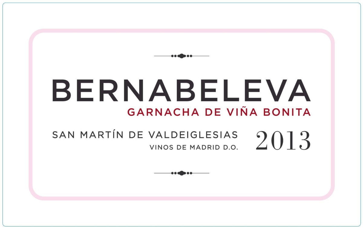 Bernabeleva Garnacha de Vina Bonita 2013 Front Label
