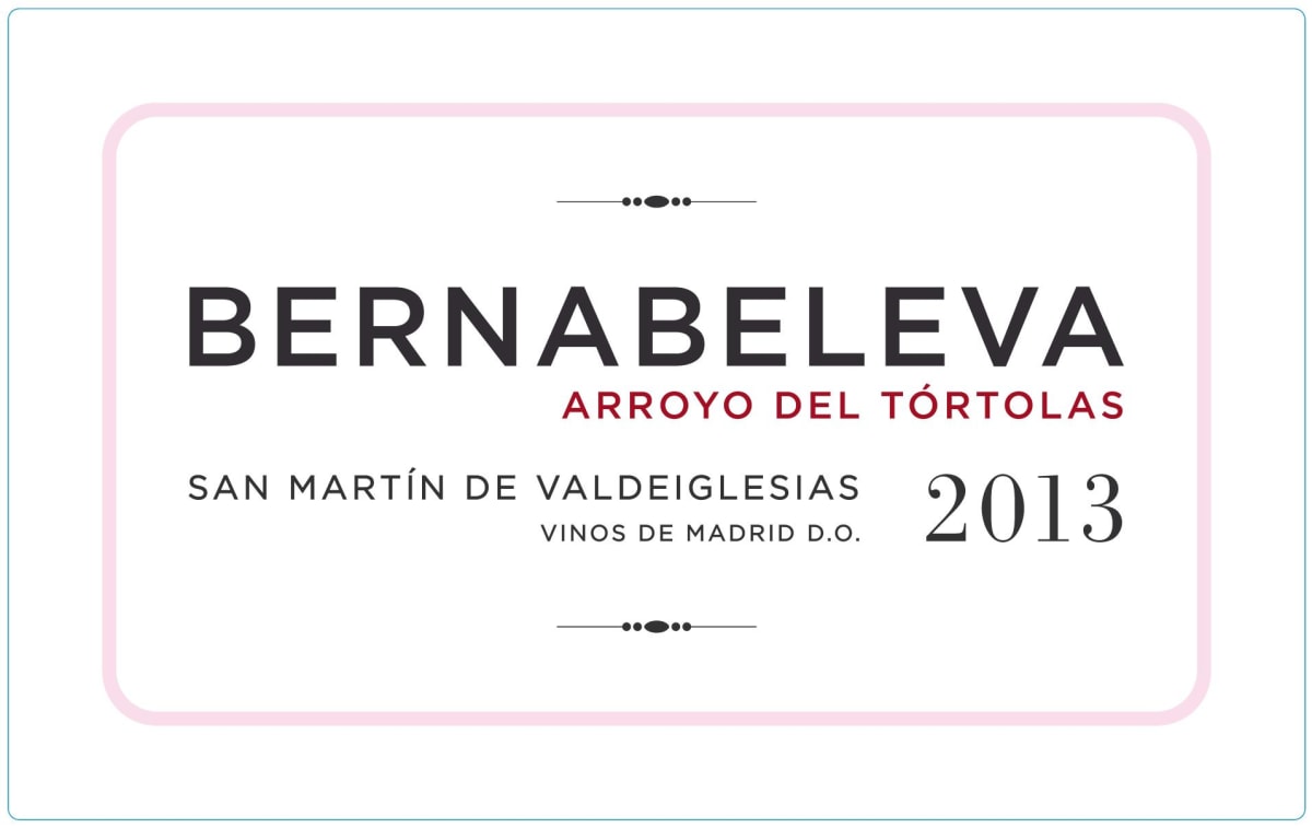 Bernabeleva Arroyo del Tortolas 2013 Front Label