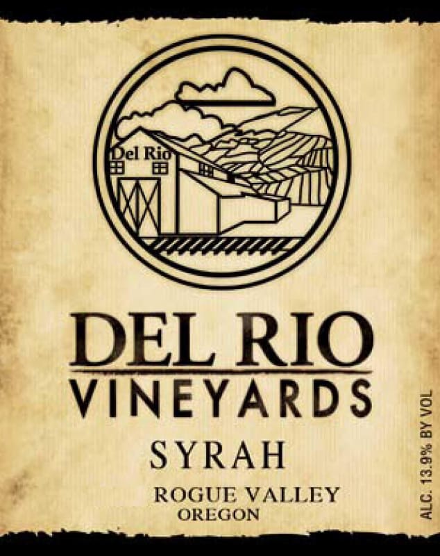 Del Rio Vineyards Syrah 2007 Front Label