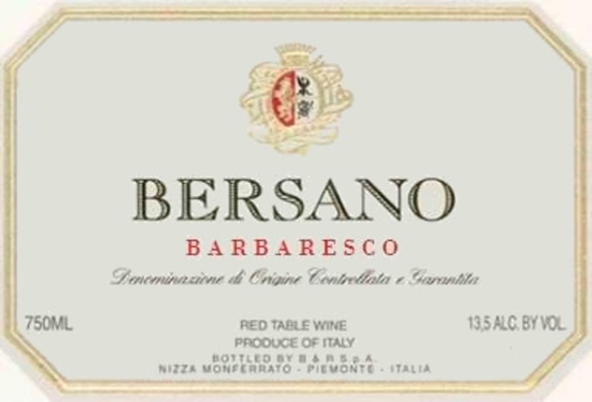 Bersano Cremosina Barbaresco Riserva Speciale 1974 Front Label