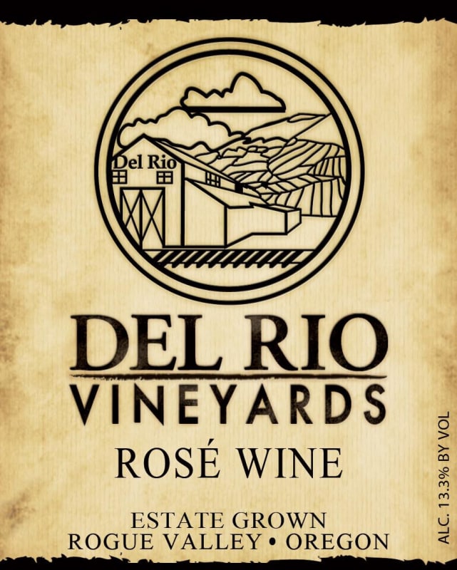 Del Rio Vineyards Rose 2015 Front Label