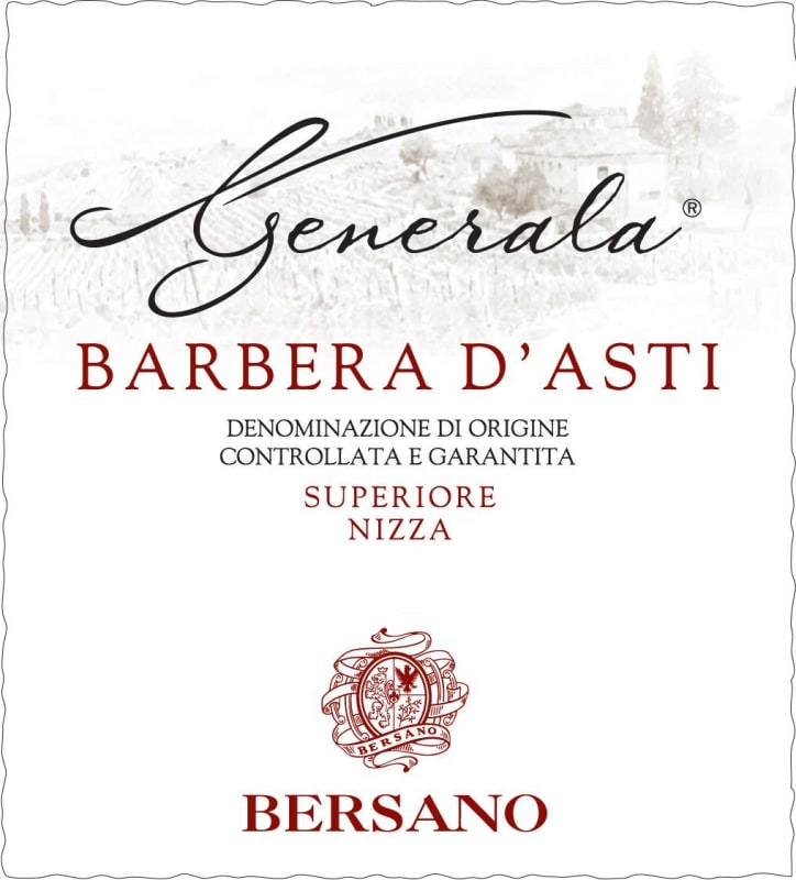 Bersano Generala Barbera d'Asti Superiore Nizza 2010 Front Label