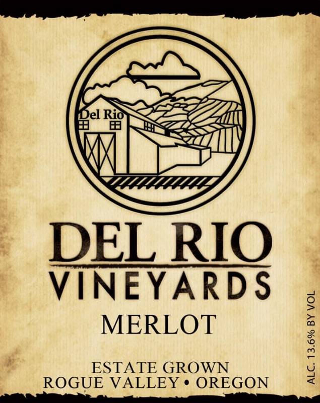 Del Rio Vineyards Merlot 2011 Front Label