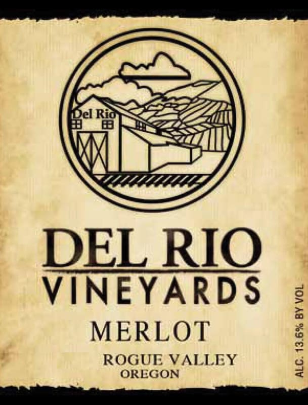 Del Rio Vineyards Merlot 2009 Front Label