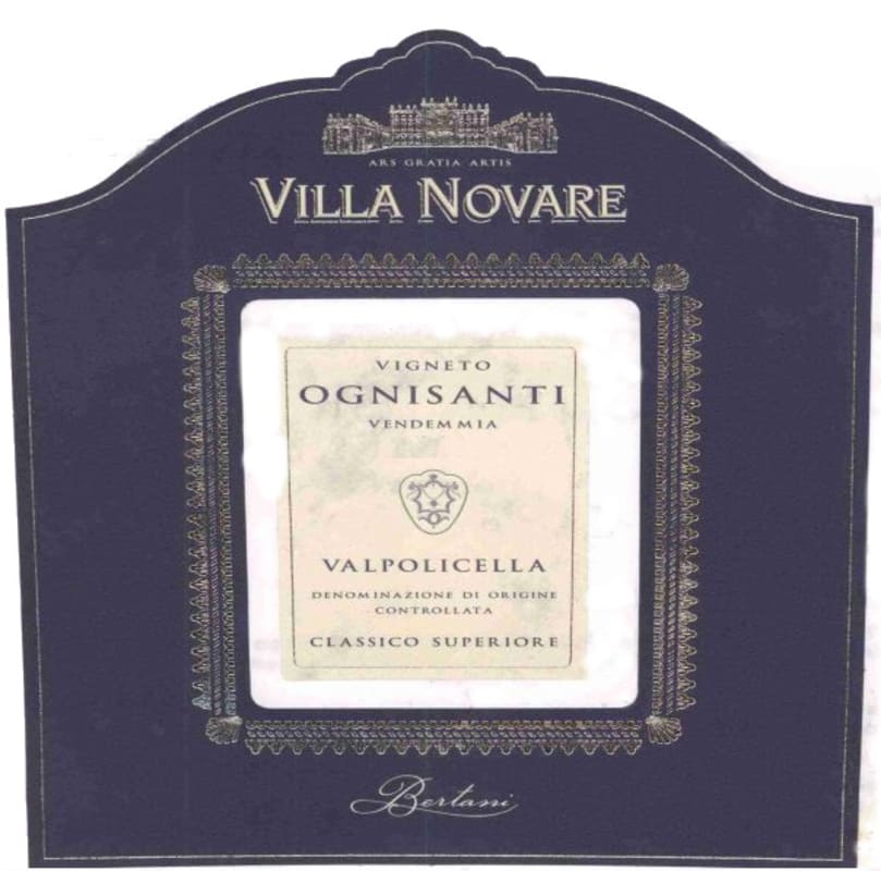 Bertani Villa Novare Ognisanti Valpolicella Classico Superiore 2005 Front Label