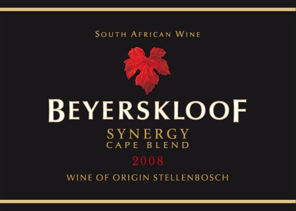 Beyerskloof Synergy Cape Blend 2008 Front Label