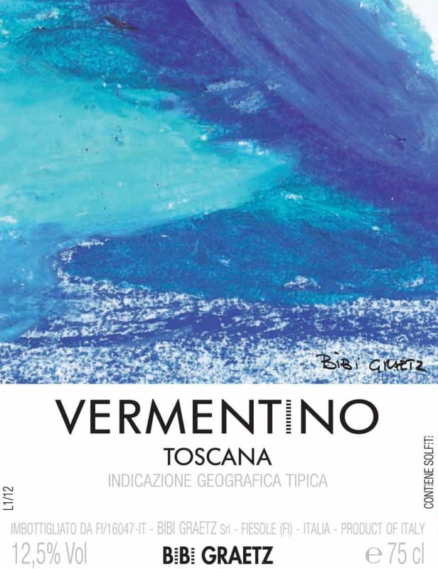Bibi Graetz Vermentino 2012 Front Label