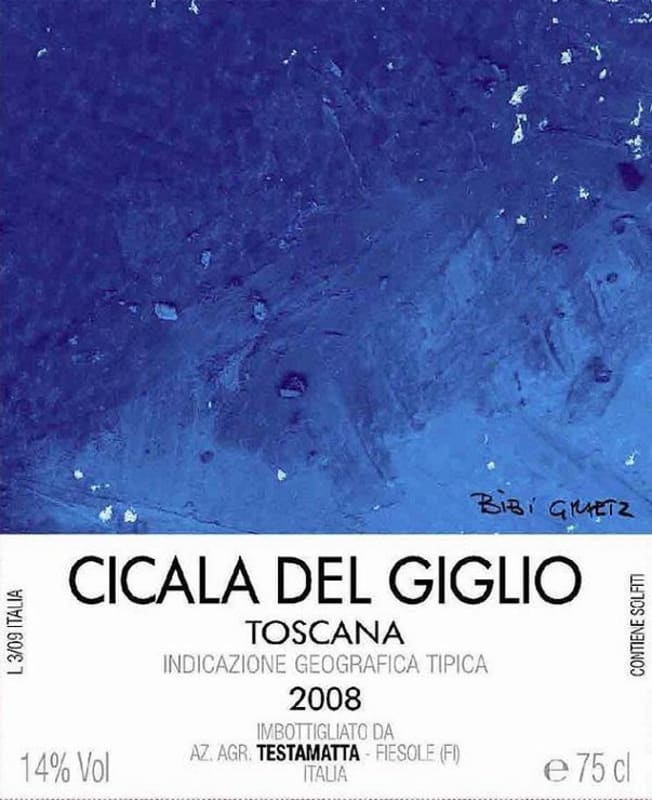 Bibi Graetz Testamatta Cicala del Giglio 2008 Front Label