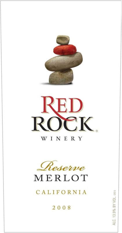 Red Rock Reserve Merlot 2008 Front Label