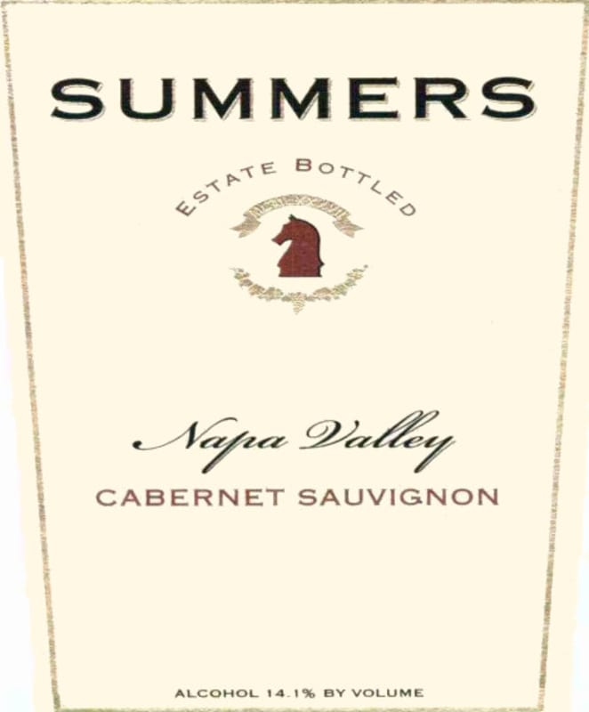Summers Estate Cabernet Sauvignon 2005 Front Label