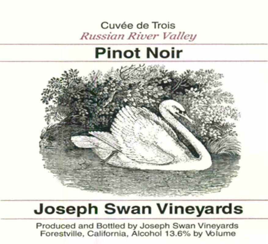 Joseph Swan Cuvee de Trois Pinot Noir 2006 Front Label