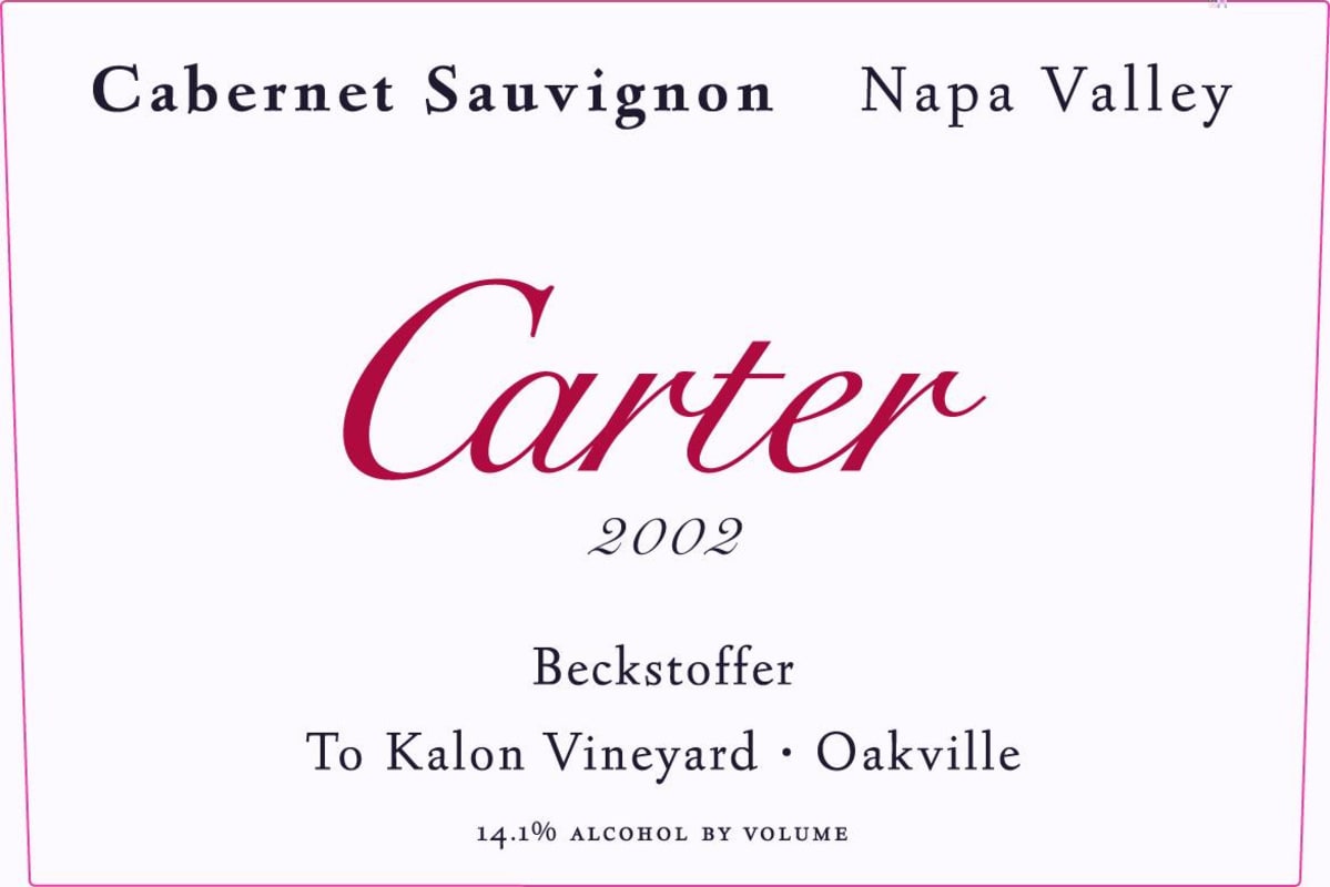 Carter Cellars Beckstoffer To Kalon Vineyard The O.G. Cabernet Sauvignon 2002 Front Label