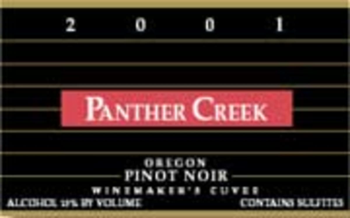Panther Creek Winemaker's Cuvee Pinot Noir 2001 Front Label
