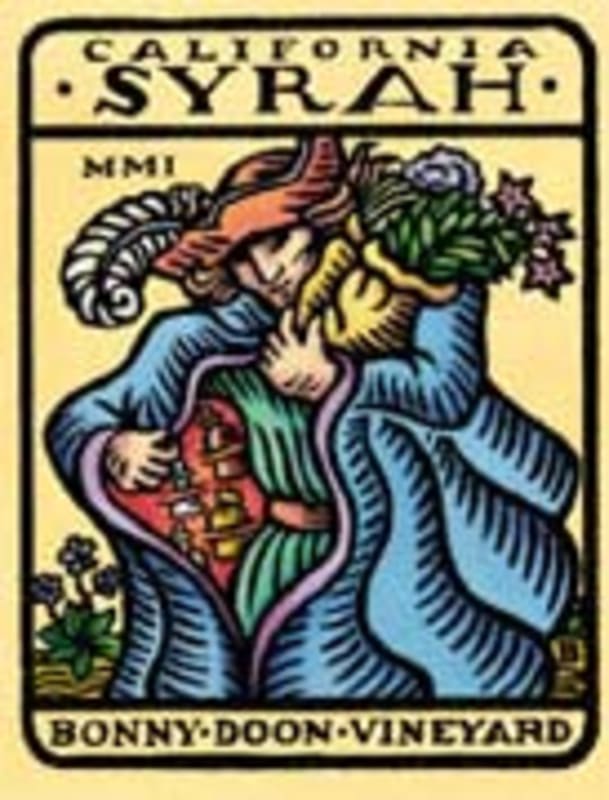 Bonny Doon California Syrah 2001 Front Label