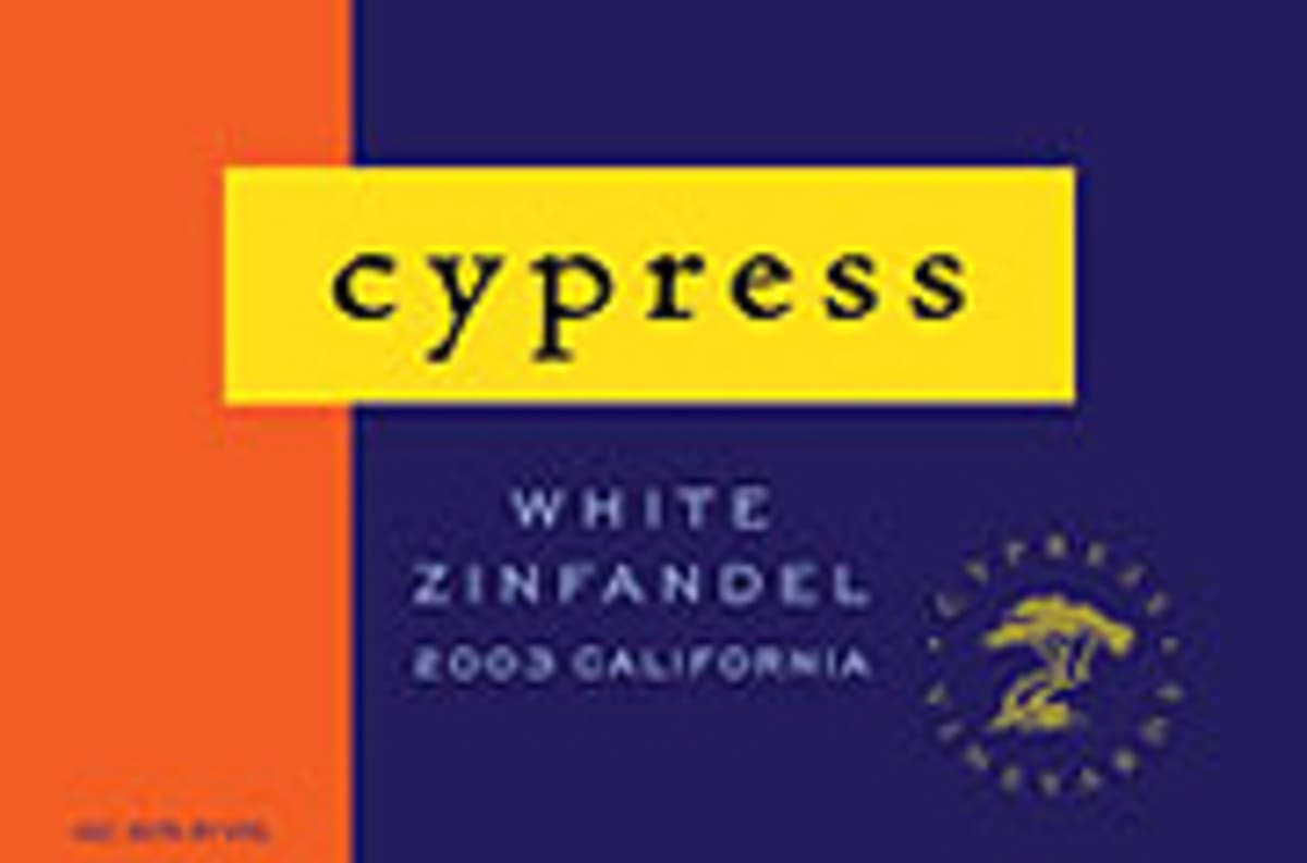J. Lohr Cypress White Zinfandel 2003 Front Label
