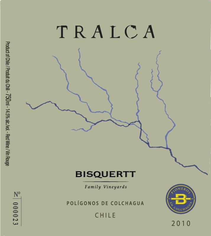 Vina Bisquertt Tralca 2010 Front Label