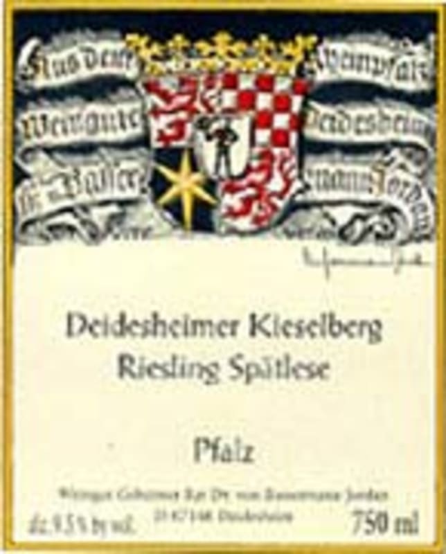 Bassermann-Jordan Deidesheimer Kieselberg Spatlese 2001 Front Label
