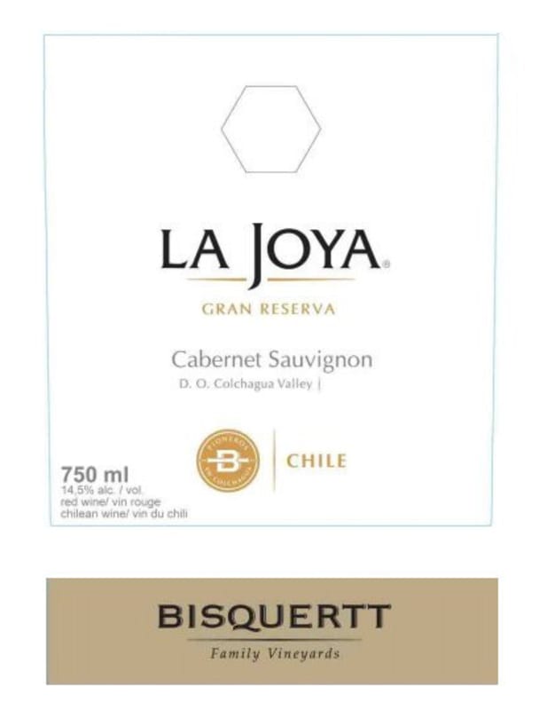Vina Bisquertt La Joya Gran Reserva Cabernet Sauvignon 2013 Front Label