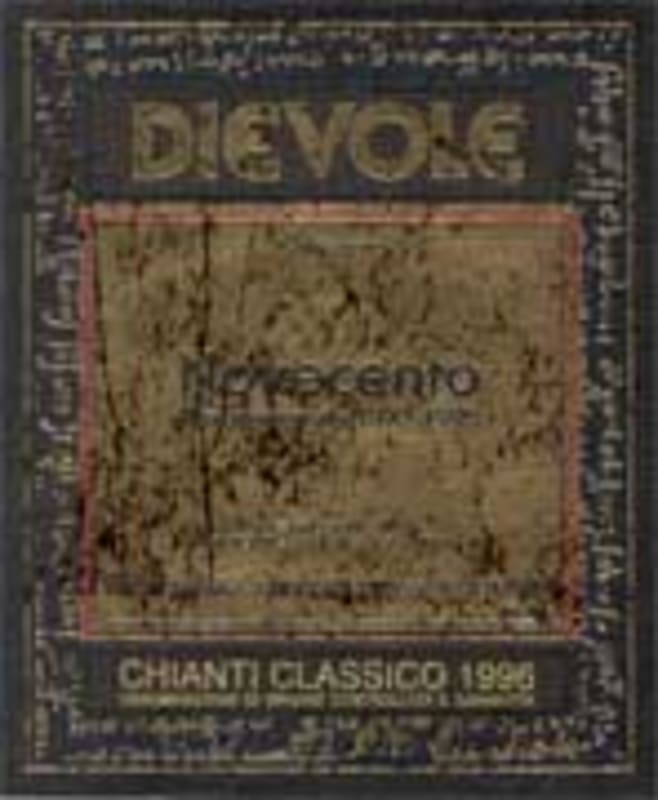 Dievole Novecento Chianti Classico Riserva 1999 Front Label