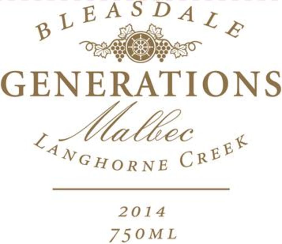 Bleasdale Generations Malbec 2014 Front Label