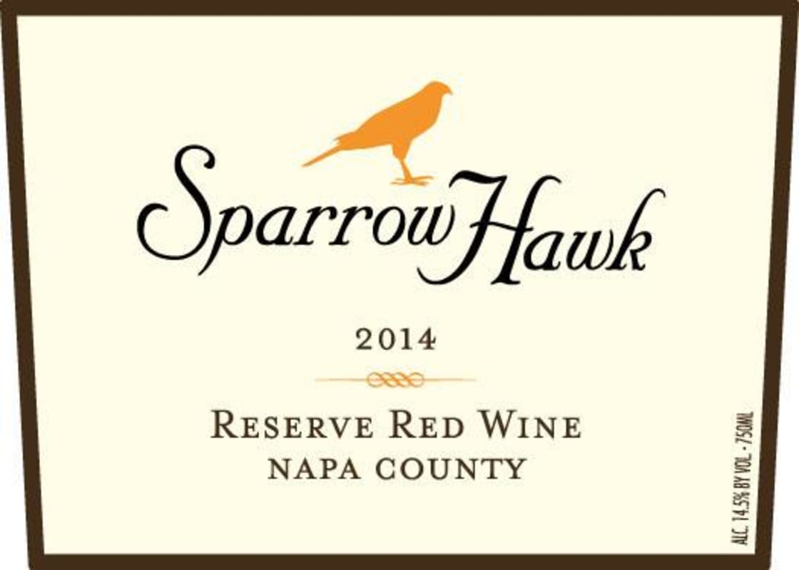 Sparrow Hawk Napa County Reserve Red 2014 Front Label