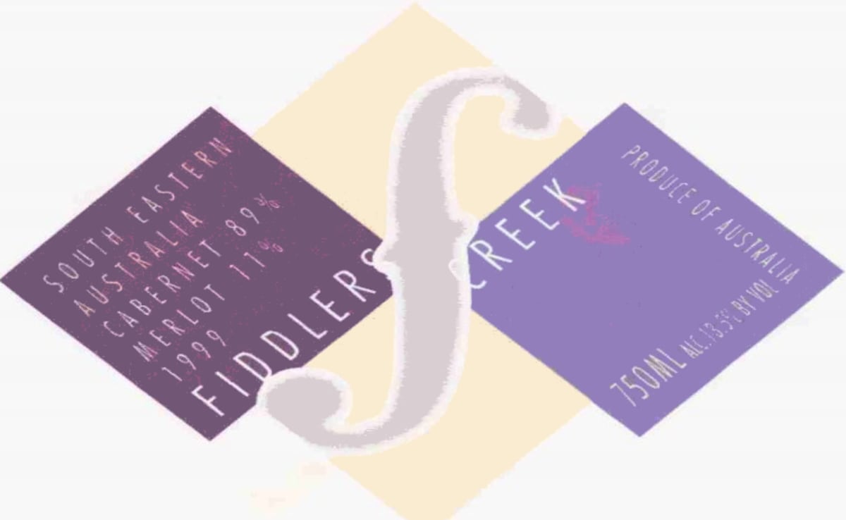 Blue Pyrenees Fiddlers Creek Cabernet Merlot 1999 Front Label