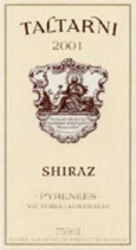 Taltarni Pyrenees Shiraz 2001 Front Label