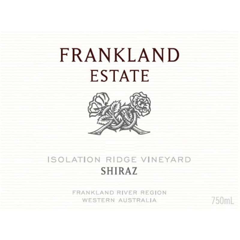 Frankland Estate Isolation Ridge Shiraz 2001 Front Label