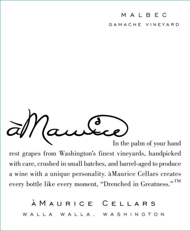 aMaurice Gamache Vineyard Malbec 2013 Front Label
