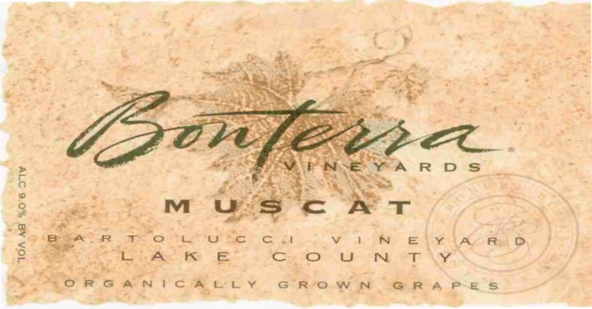 Bonterra Bartolucci Vineyard Muscat 2005 Front Label